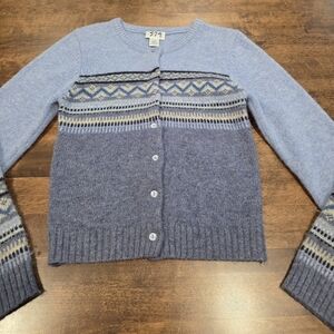 Vintage 5.7.9. Wool Fair Isle Cardigan Medium READ BELOW